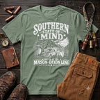 Southern State of Mind South of the Mason Dixon Line one color T-Shirt