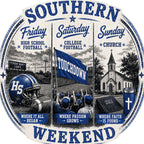 Southern Weekend Blue & White F/B T-Shirt