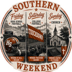 Southern Weekend Burnt Orange & White F/B T-Shirt