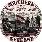 Southern Weekend Deep Maroon & White F/B T-Shirt