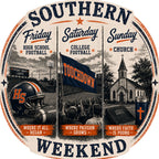 Southern Weekend Orange & Navy F/B T-Shirt