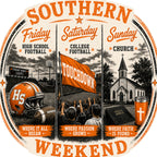 Southern Weekend Orange & White F/B T-Shirt