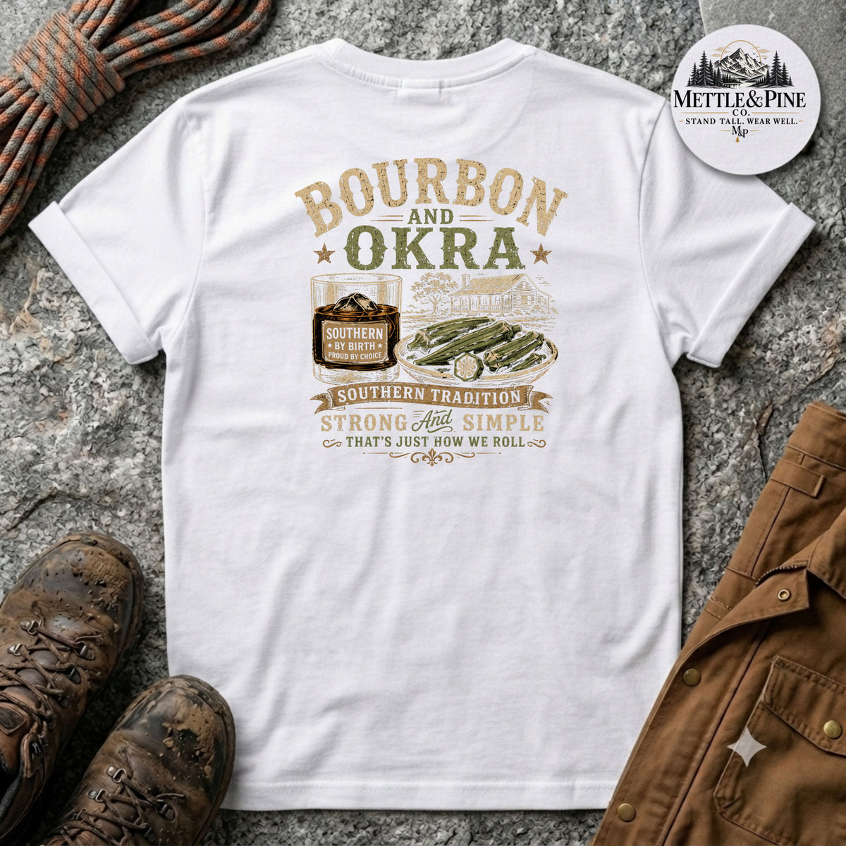 Southern Tradition Bourbon & Okra F/B T-Shirt